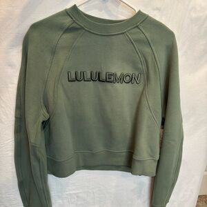 Lululemon Scuba Oversized Wordmark Sweatshirt - Grey Eucalyptus